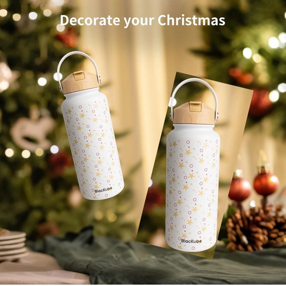 Blackube 32oz Insulated Water Bottle with Straw Lid, Stainless Steel Water Bottl - Picture 7 of 8